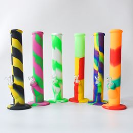 Silicone Water Pipe Silicone Bongs Oil Rig with mix Colours glass water pipe glass bongs with glass accessories