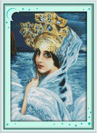 The Swan Princess beautiful girl decor paintings , Handmade Cross Stitch Embroidery Needlework sets counted print on canvas DMC 14CT /11CT