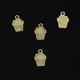 150pcs Zinc Alloy Charms Antique Bronze Plated cupcake ice cream Charms for Jewelry Making DIY Handmade Pendants 15*10mm