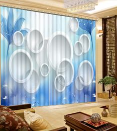 Chinese luxury rose blackout 3d window curtains custom for living room curtain