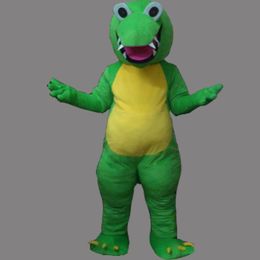 2018 Discount factory sale Adult Size New Green Crocodile Mascot Costume Dinosaur Fancy Party Dress Halloween Costumes