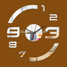Acrylic Mirror Wall Clock Art Figure Numbers With Self-adhesive Glue Backing Mirror Stickers DIY Home Decoration