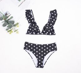 Cheap Girls Bathing Suit Polka Dot