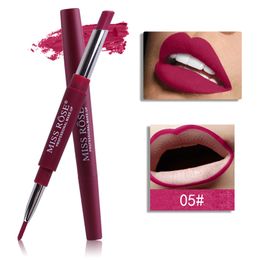 fashion womens brand miss rose genuine Moisturising durable waterproof lipstick double lip liner labial line pen 0897 dhl