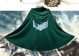 Attack On Titan Costume Green Cloak Japanese Anime Cosplay Shingeki No Kyojin Hoodie Eren Levi Mikasa Cloak Scout Legion Coat