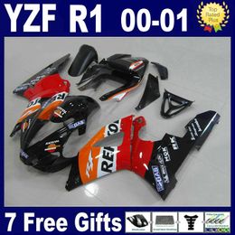 High quality fairing kit for Yamaha YZF R1 2000 2001 fairings set YZFR1 00 01 AG58