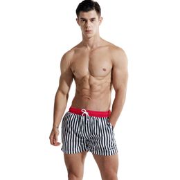 2018 Desmiit Surfing Beach Shorts Men's Board shorts Patchwork Bermuda Surf Swim Short Pants Quick Dry striped Swimwear Male