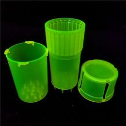 -MOQ é 1 peça Med Container 3 Peças Mini plástico Grinders seguro sistema de bloqueio de torção plástico barato Herb Grinders Venda
