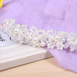 The bride bride headdress jewelry handmade pearl wedding Korean hair hair band