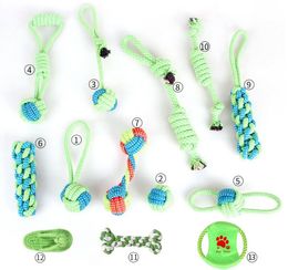 Cotton Dog Rope Toy Knot Puppy Chew Teething Toys Teeth Cleaning Pet Palying Ball For Small Medium Large Dogs