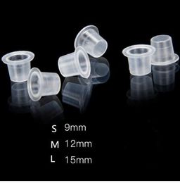 1000Pcs/lot Plastic Microblading Tattoo Ink Cup Cap Pigment Clear Holder Container S/M/L Size For Needle Tip Grip Power Supply