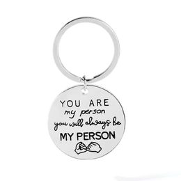 you are my person keychians you will always be my person Key chain retractor agreed Sign keyring infinite love key ring lovers