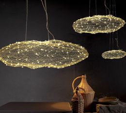 Iron Nets Clouds Chandeliers Postmodern Lantern Creative Bedroom Lamp Dining Room Pendant Lamp Coffee Shop Decorative Lights Lanterns LLFA