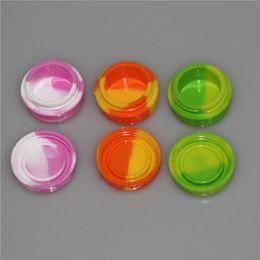 Wholesale cheap Reusable Non-stick 7ml Silicone Jar Dab Wax Container For E-cig Wax Bho Oil Butane Vaporizer Round Silicon Oil Container