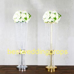 decoration new Elegant wholesale wedding aisle decorations acrylic pillars/wedding flower pillar/wedding walkway wedding crystal pillars best0086