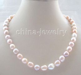 18" 11-13mm multicolor baroque freshwater pearl necklace - 925 silver