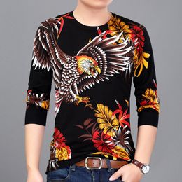 Unique Youth Men Long Sleeve Print Sweater Size 3XL Slim Fit Mens Fall Fashion Casual 3D Pattern Sweaters