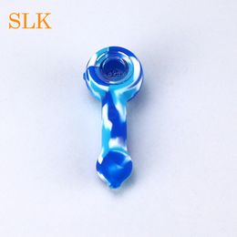 smokeshop wholesale 4.23 inch silicone smoking pipes with glass bowl smoking accessories smoke Philtre water pipes Fast Delivery