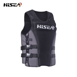 Hisea Brand Drifting Buoyancy Life Vest Neoprene for Men Women Surfing Motorboat Fishing Swimming Life Jacket Floating Water Clothes