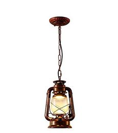 Kerosene Pendant Lights, Vintage Metal & Glass Oil Ceiling Lamp for Bedroom Living, Dining Room, Cafe Bar, Hallway Decor