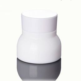 -50g blanc bocal en verre cosmétiques baumes huiles beauté crèmes pots capuchon contenant avec joint, crème de soin de la peau bouteille F941