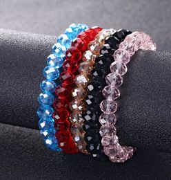 10PCS/lot Fashion Glass Crystal Beads Bracelets Lucky Charms bangle Jewellery DIY for Women