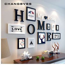 Nationwel@ Photo Frames Multi Color : #C Painting Combination of European Style MDF Material Photo Frames Home Wall Decorative Painting Set of 12