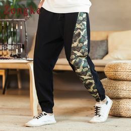 Zongke Japanese Embroidery Harem Pants Men Jogger Sweatpants Hip Hop Pants Men Trousers Streetwear Joggers Casual 2018