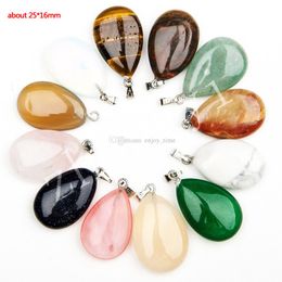 Lots Jewellery Druzy Crystal Natural Stone Pendant DIY Necklace Earrings Charms Women Men Fashion Jewellery
