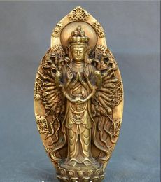 Collect China old Bronze Tibet Buddhism Thousands Hands Guanyin Buddha Statue