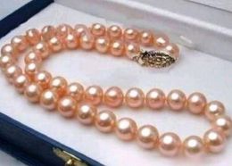 pink south sea pearl necklace Australia - Free Shipping BEAUTIFUL NATURAL 9-10MM REAL SOUTH SEA PINK PEARL NECKLACE 18 INCH