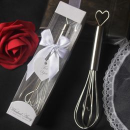 50PCS Whiisk Away Silver Heart Egg Beater Wedding Favours Bridal Shower Engagement Party Supplies Event Gifts Anniversary Ideas