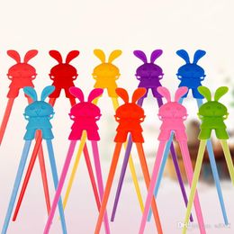 Animal Rabbit Shape Chopsticks Colourful Resuable Eco Friendly Chopstick For Children Kids Tableware Easy To Clean 2 2qhb BB