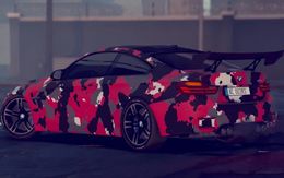 2018 Red urban night Camo Vinyl For Car Wrap Covering With air bubble Free Snow Camouflage Graphics Car Sticker skin 1.52x10m/20m/30m Roll