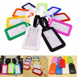 Plastic Luggage Tag Travel ID Name Address Holder Baggage Label Identify Tag Suitcase Portable Card Holder Travel Accessories