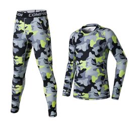 2018 Kids Men compression running pants shirts sets sports survetement football soccer training tights basketball leggings suits