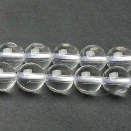 8mm Factory price Natural Stone Smooth Clear Quartz Loose Beads 16" Strand 4 6 8 10 12 MM Pick Size For Jewellery Making