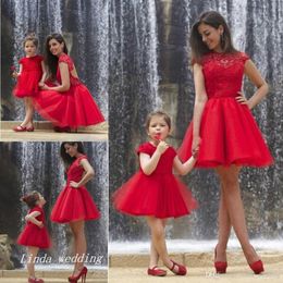 Vintage Red Short Prom Dress High Quality Cap Sleeves Lace Special Occasion Dress Party Dress Plus Size vestido de festa longo