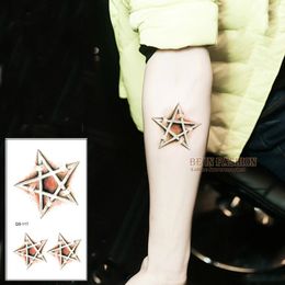 à La Mode Imperméable à L Eau Temporaire Tatouage Autocollants 3d Mignonne étoiles Métallique Designs Body Art Petit Cou Pour Hommes Femmes Bras