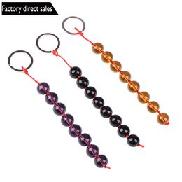 Glass Anal Beads Erotic Accessories Vaginal Balls Butt Plug Anal Sex Toys Adult Women Crystal Massager Games Supplies 3 Colour S924