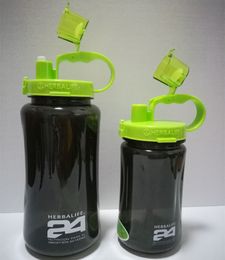 Große Outdoor Sports Herbalife Wasserflasche Reisen Camping Wandern Tragbarer Straw Cap schütteln Cup Health Drink mit Lippen 1000ML 2000ML 32oz / 64 Unzen