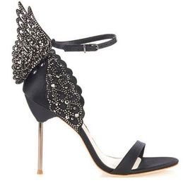 plateados abiertos 2019 Wings boda Butterfly de de Pink de Zapatos 2018 tacones Champagne Silver tacón ItrBIp