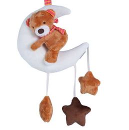 Moon Star Cotton Stuffed Bear Baby Toys Crib Mobile for Kids Appease Toy Sleeping Montessori Musical Toys Plush Animals T0129