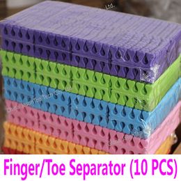 10pcs Soft Finger Toe Separators Manicure Pedicure Feet Care Compressed Sponge Stretchers Nail Art Tools Beauty Salon Wholesale