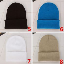 caps Accessories Knitted hat Autumn Winter Cotton Warm Hat Heavy Hair Ball Twist Beanies Solid Color Hip-Hop Wool Hats 300pcs T1I844