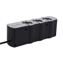 DC Power Charger Adapter Socket With USB Socket Car Cigarette Lighter Socket Splitter Free Shipping