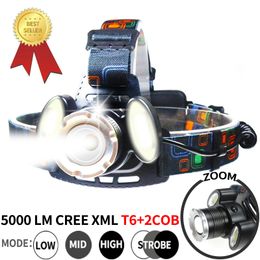 Torcia del sensore faro anteriore a LED da 10W Zoomable Faro ricaricabile