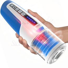 Automatic Piston Telescopic Male Masturbator Rotating&Retractable Voice Sex Machine Strong Sucking Vibrator Oral Sex Toy for Men S19706