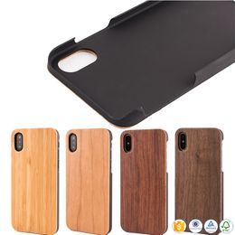 Китай высокое качество древесины телефон чехол для iphone 10 х 7 8 плюс 6 6 S 5 5s естественная крышка мобильного телефона бамбук деревянный ПК чехол для Samsung S9 S8