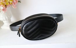 free shipping design waist bag black cowhide heart waist bags wallet women red waist crossbody bag 476434